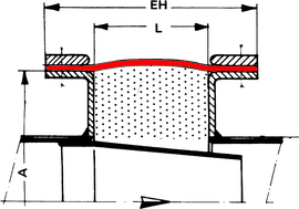 Type 21 - Fabric Expansion Joint | dimensional sketch