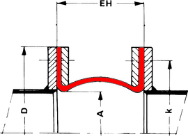 Type 32 - Fabric Expansion Joint | dimensional sketch