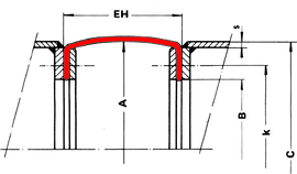 Type 45 - Fabric Expansion Joint | dimensional sketch