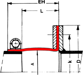Type 51 - Fabric Expansion Joint | dimensional sketch