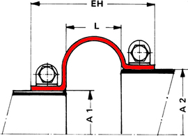 Type 16 - Fabric Expansion Joint | dimensional sketch