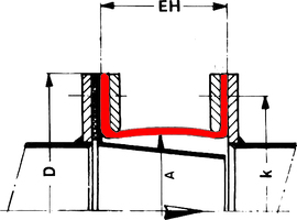 Type 31 (with baffle plate) - Fabric Expansion Joint | dimensional sketch